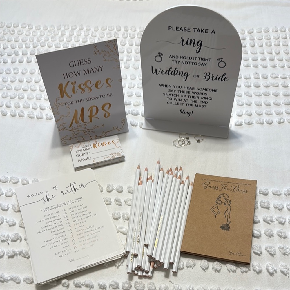 Bridal Shower Game Set- 4 Games